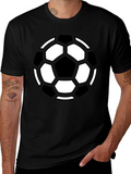 Soccer Ball Graphic Tee - Black