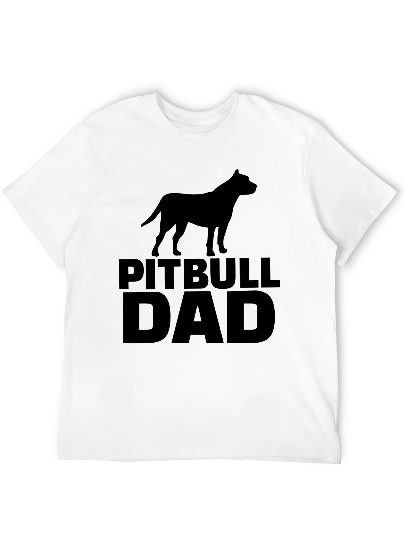 Pitbull Dad Black Graphic Tee