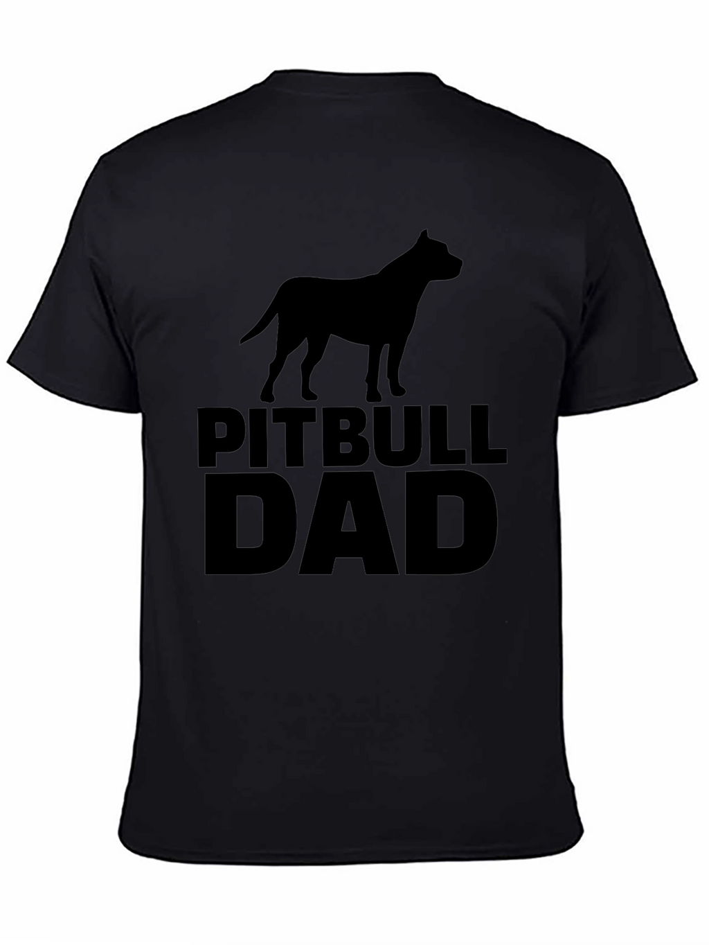 Pitbull Dad Black Graphic Tee