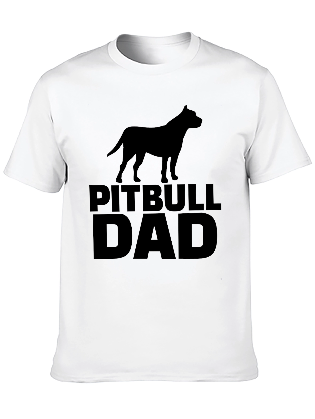 Pitbull Dad Black Graphic Tee