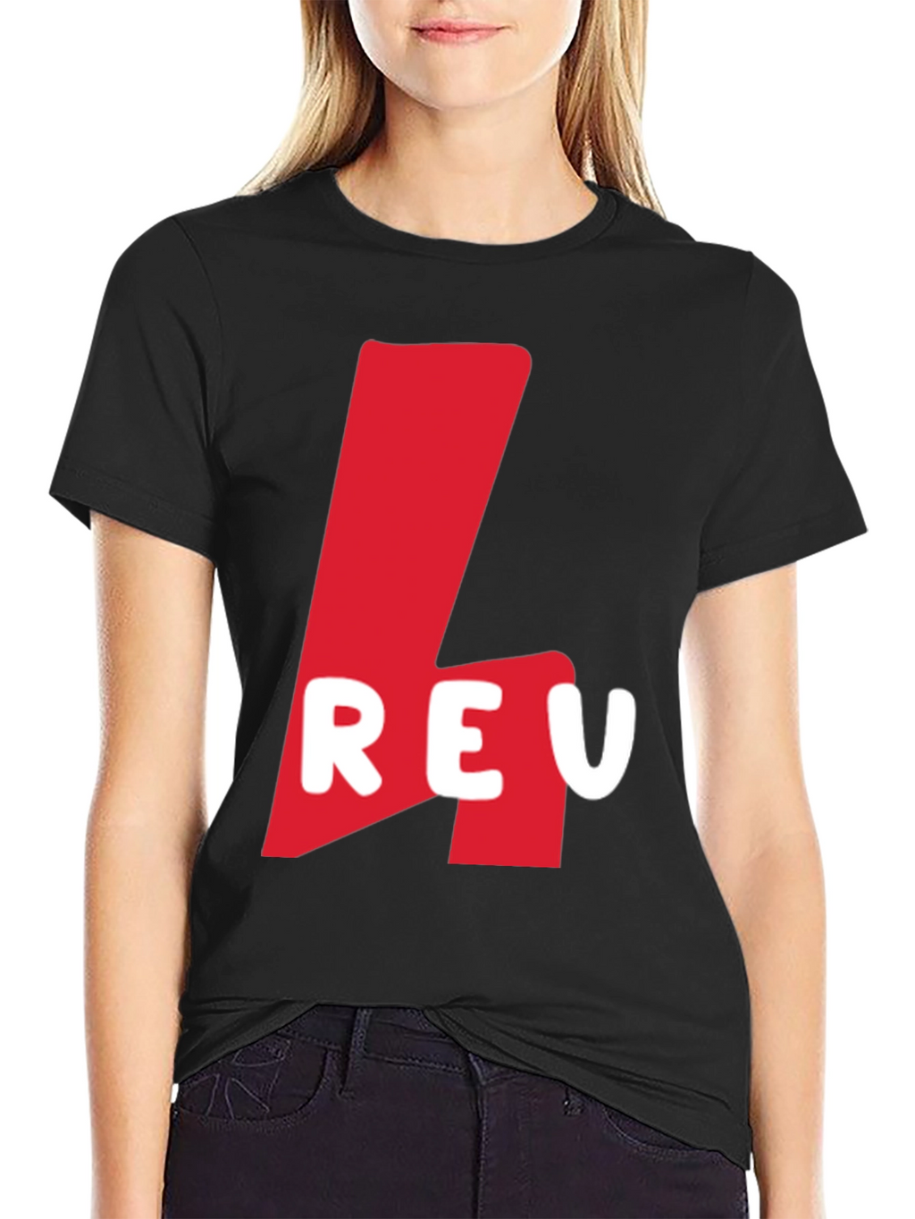 Red Logo Graphic Black T-Shirt
