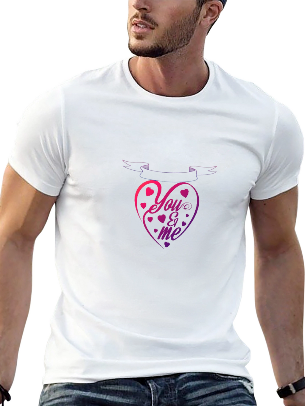 You & Me Heart Graphic T-Shirt
