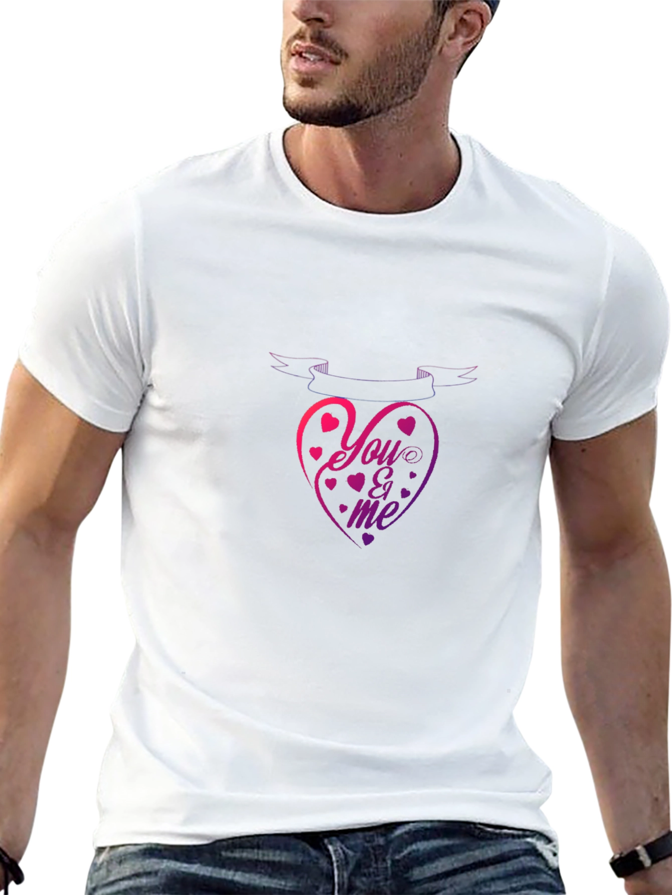 You & Me Heart Graphic T-Shirt