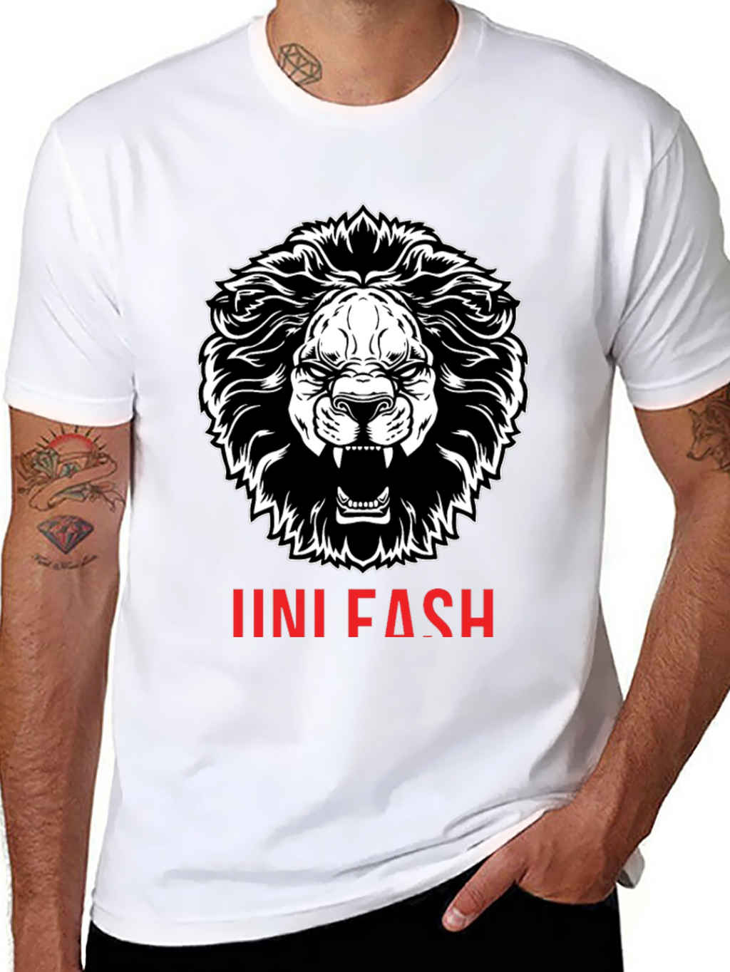 Lion Graphic Print T-Shirt - Unisex Fashion