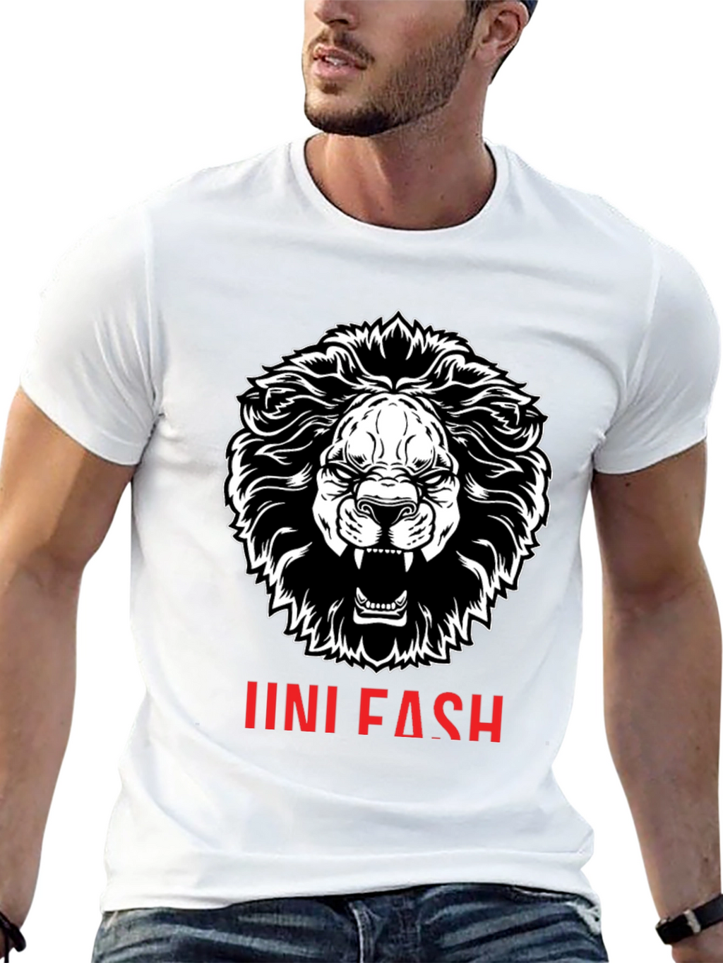 Lion Graphic Print T-Shirt - Unisex Fashion