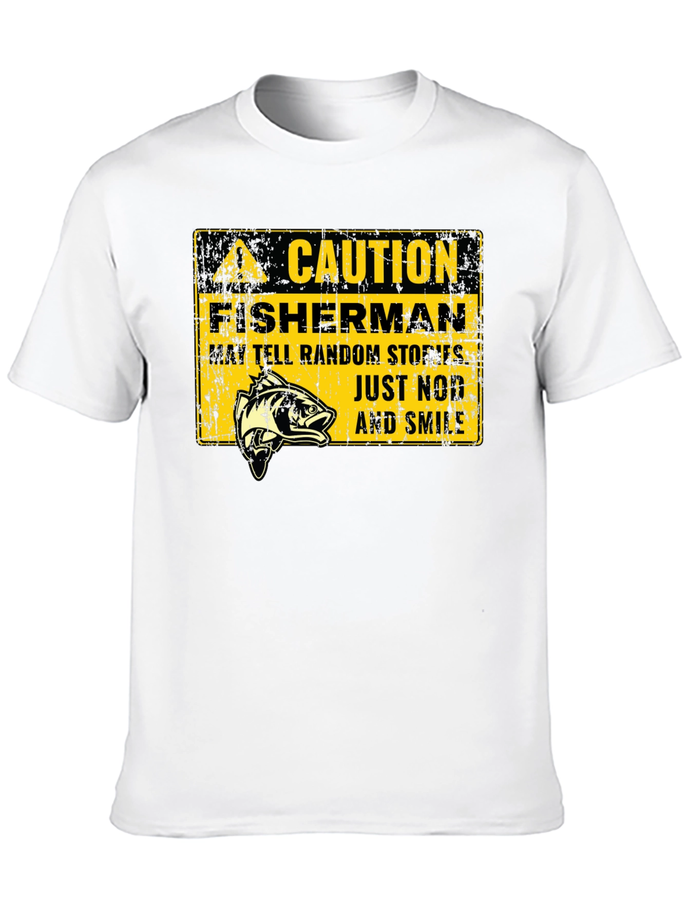 Caution Fisherman Graphic Tee