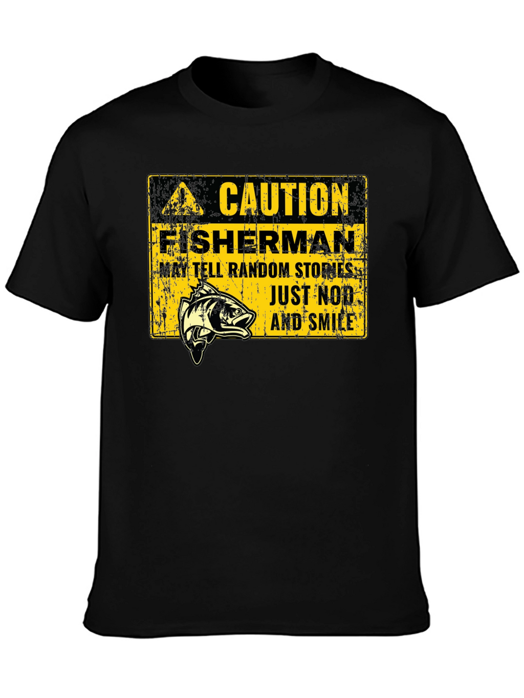 Caution Fisherman Graphic Tee