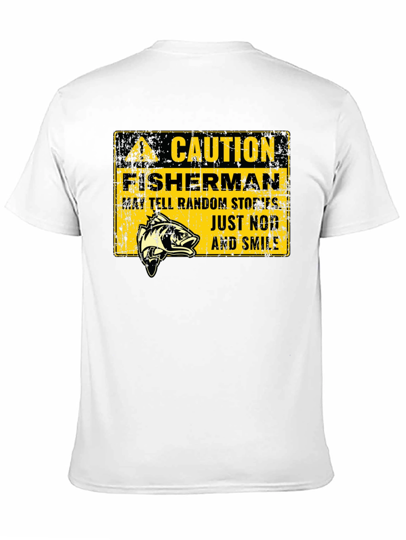 Caution Fisherman Graphic Tee