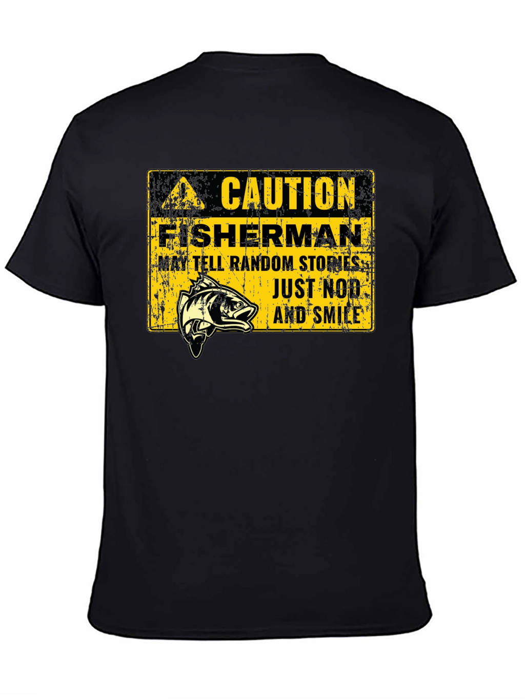 Caution Fisherman Graphic Tee