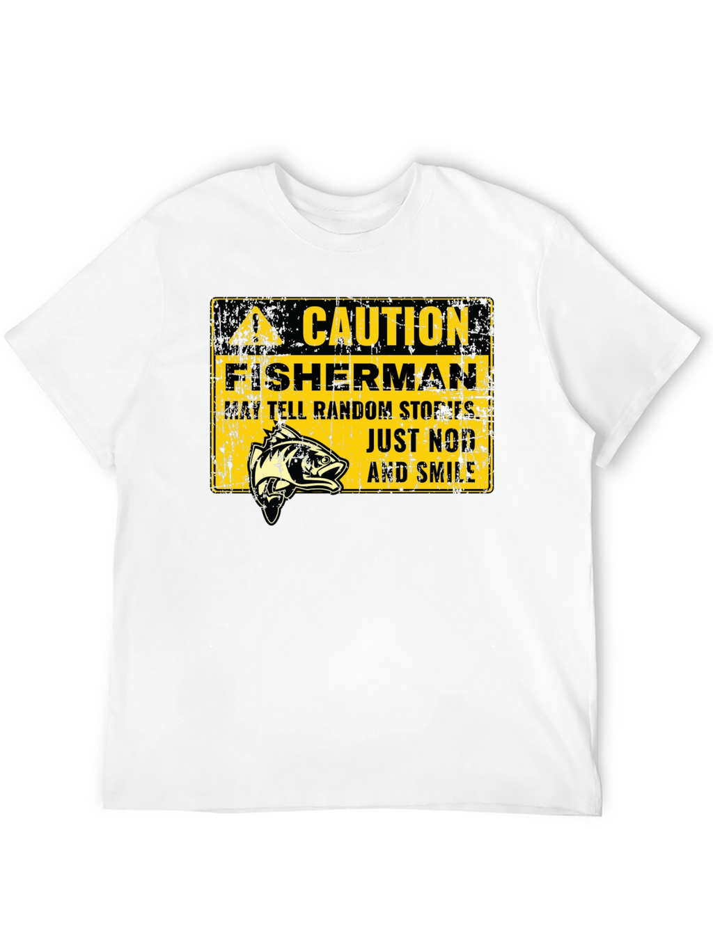 Caution Fisherman Graphic Tee