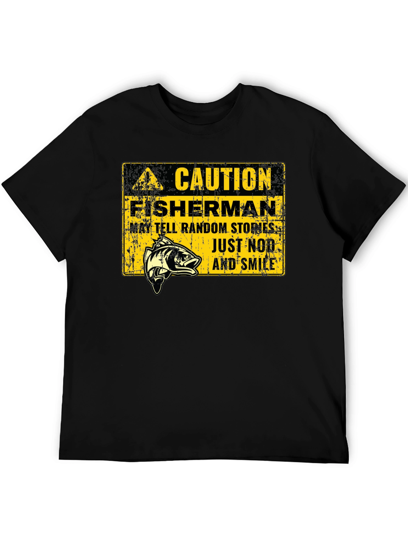 Caution Fisherman Graphic Tee