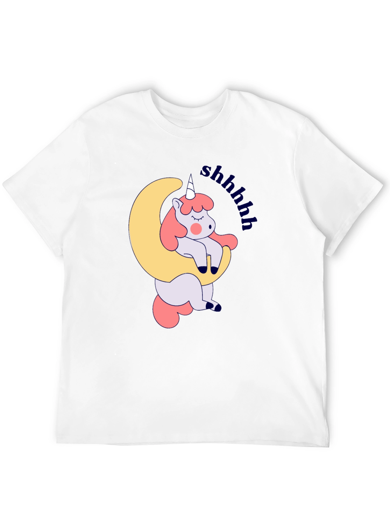 Cute Unicorn Sleeping on Moon T-Shirt