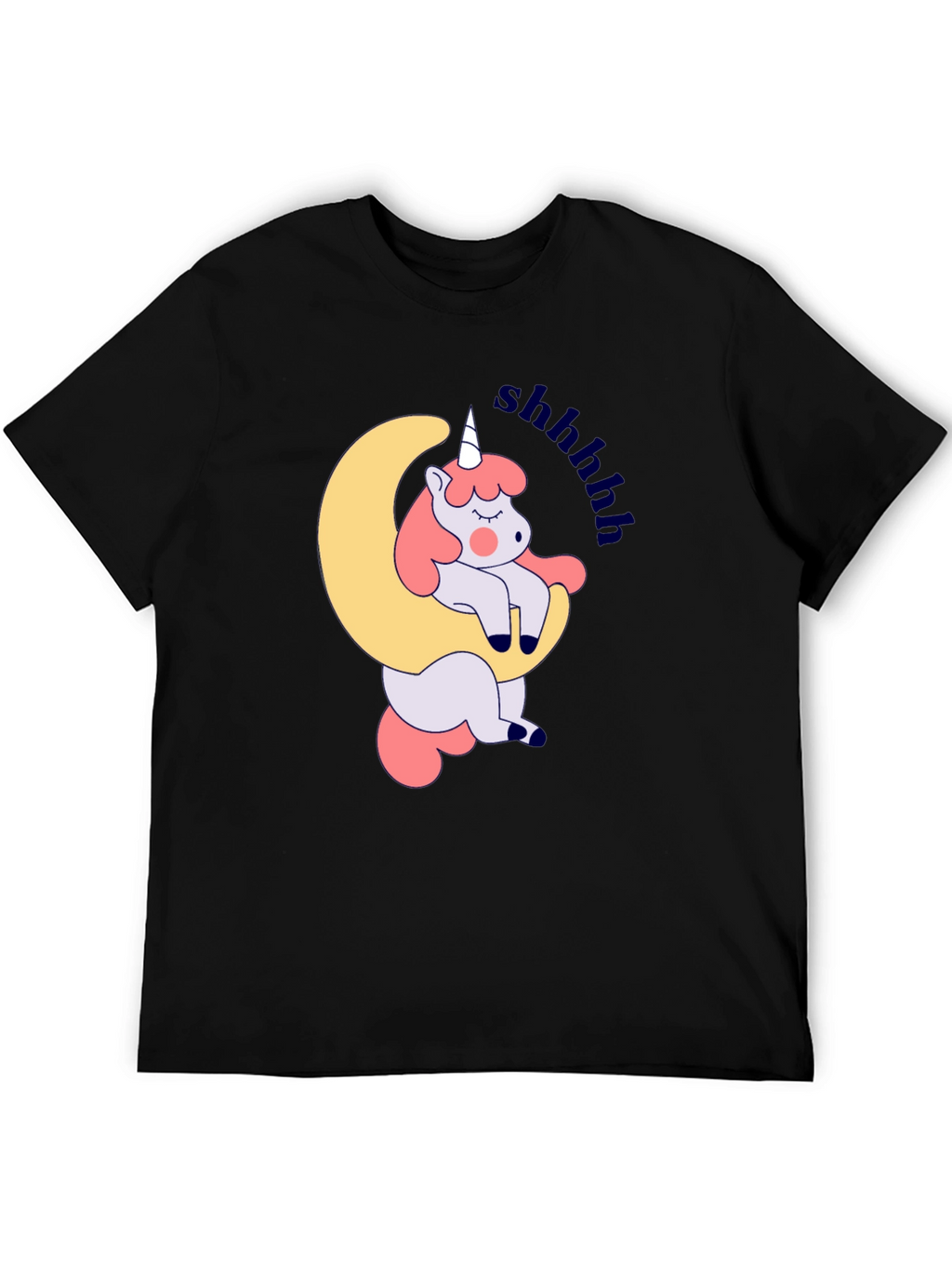 Cute Unicorn Sleeping on Moon T-Shirt