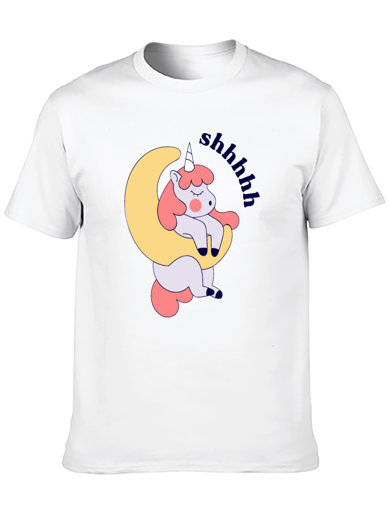 Cute Unicorn Sleeping on Moon T-Shirt
