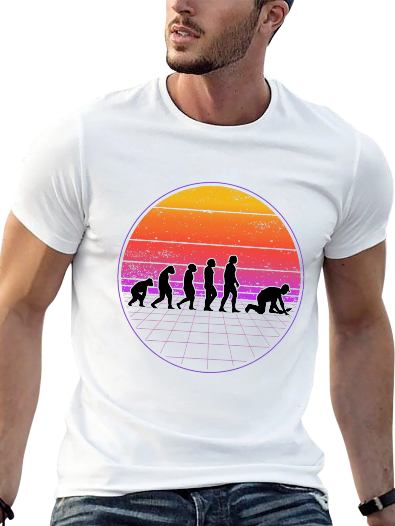 Retro Evolution T-Shirt - Black