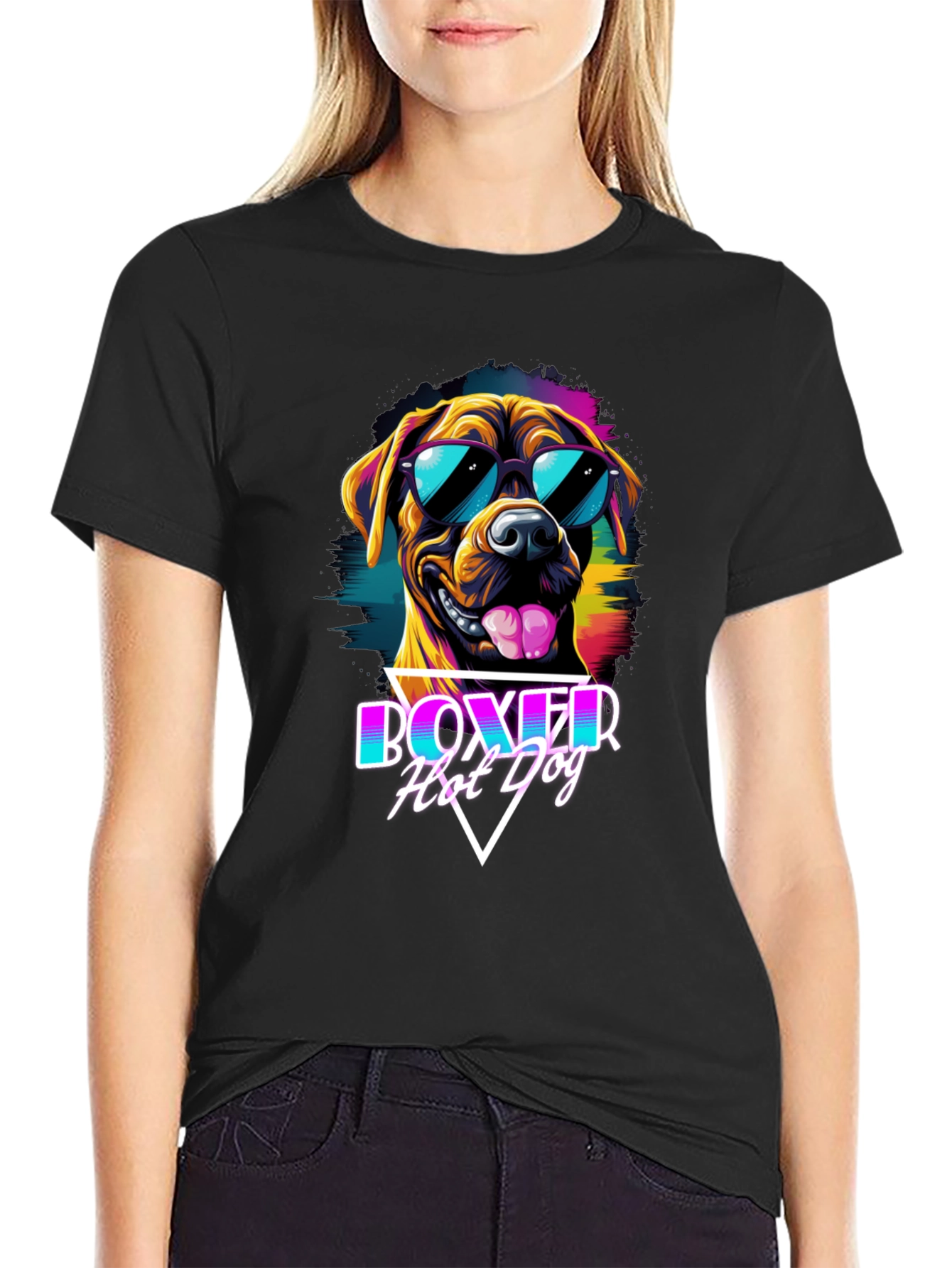 Boxer Hot Dog Graphic T-Shirt
