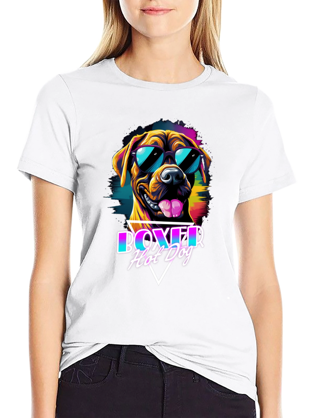 Boxer Hot Dog Graphic T-Shirt