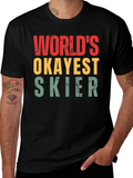 Worlds Okayest Skier Graphic T-Shirt