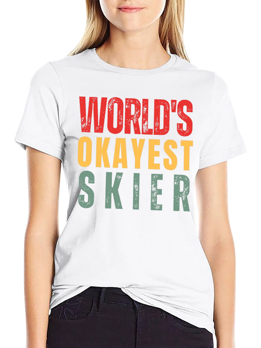 Worlds Okayest Skier Graphic T-Shirt