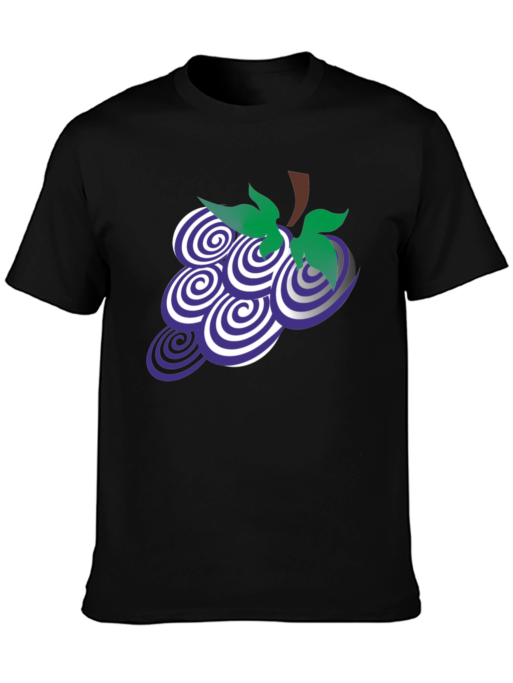 Grapes Graphic Tee - Stylish Mens Black T-Shirt