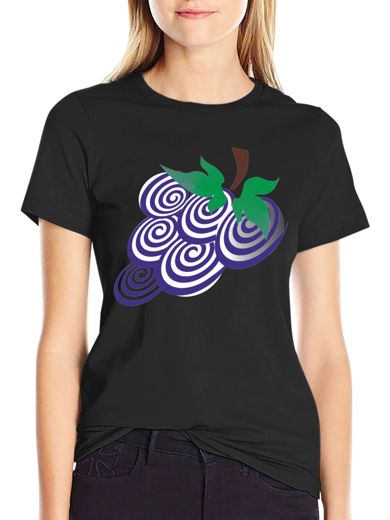 Grapes Graphic Tee - Stylish Mens Black T-Shirt
