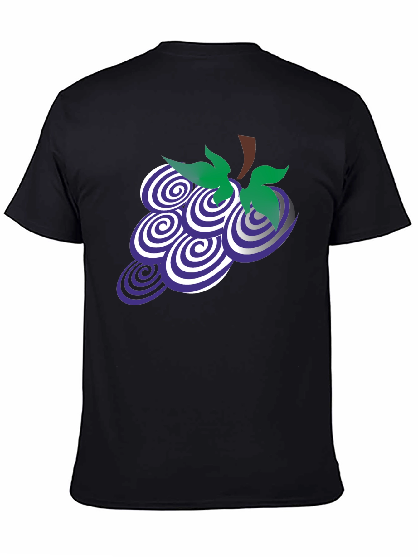 Grapes Graphic Tee - Stylish Mens Black T-Shirt