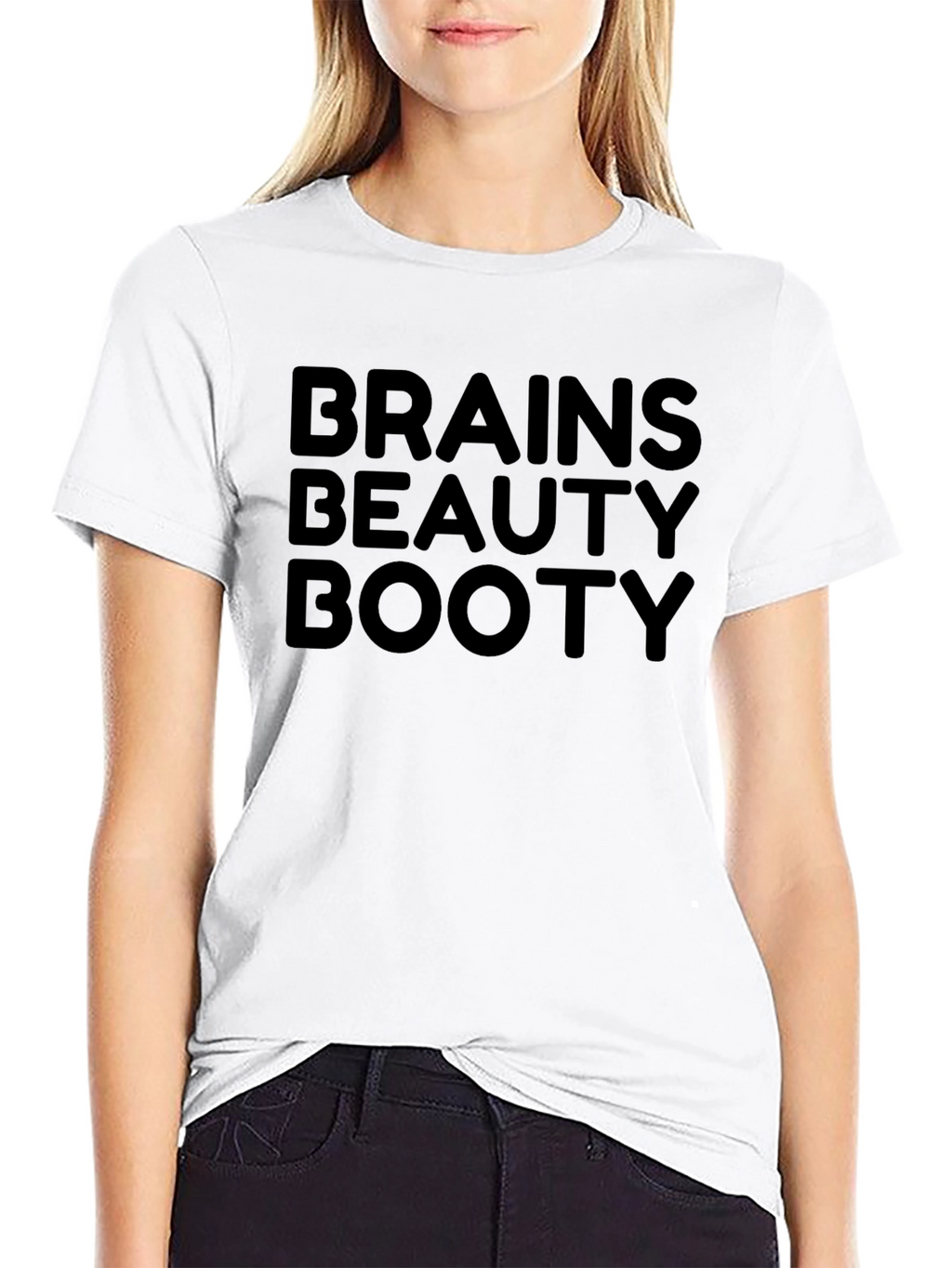 Brains Beauty Booty Graphic Tee - Black
