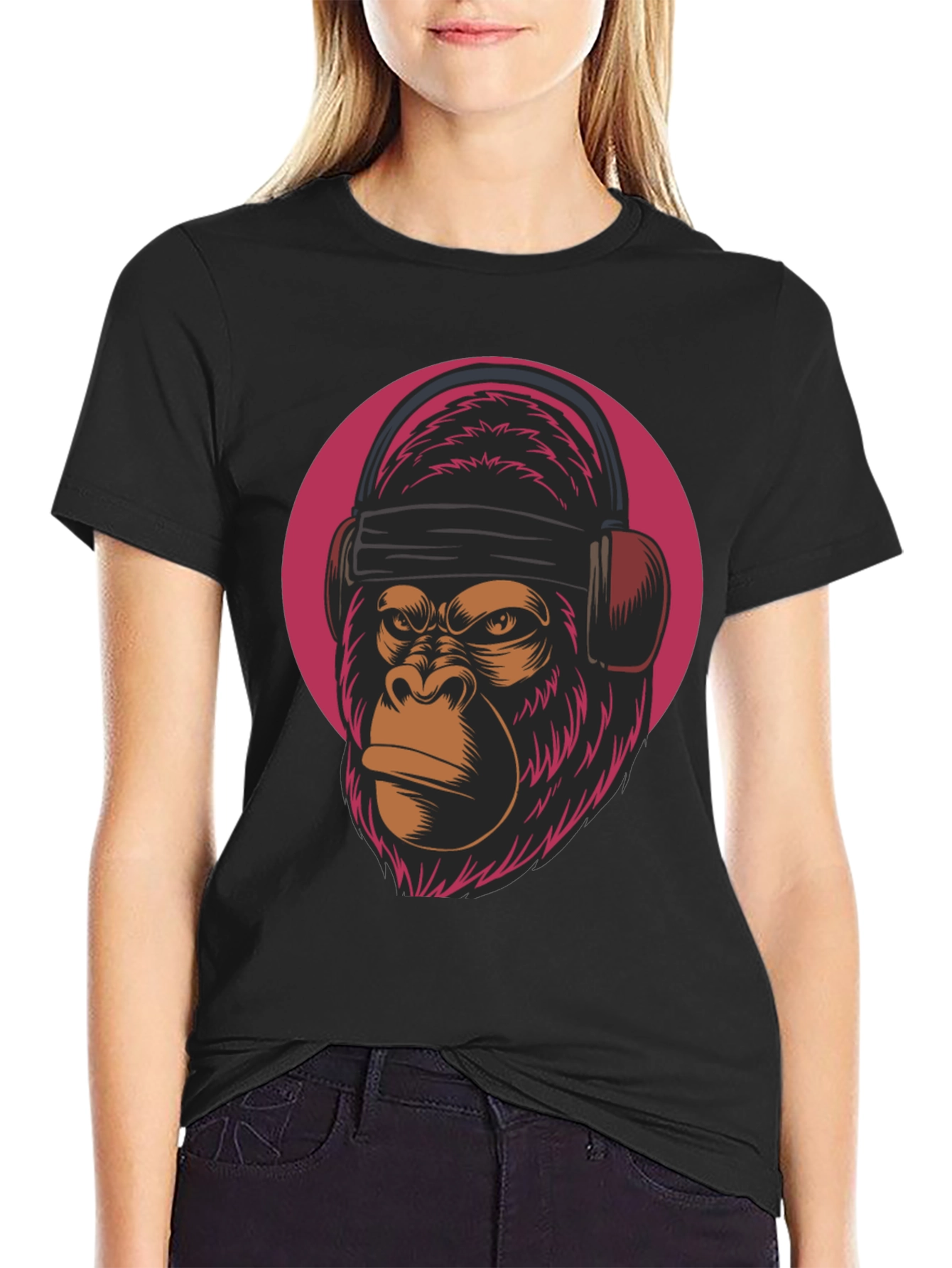 DJ Gorilla Graphic Tee - Cool Animal T-Shirt