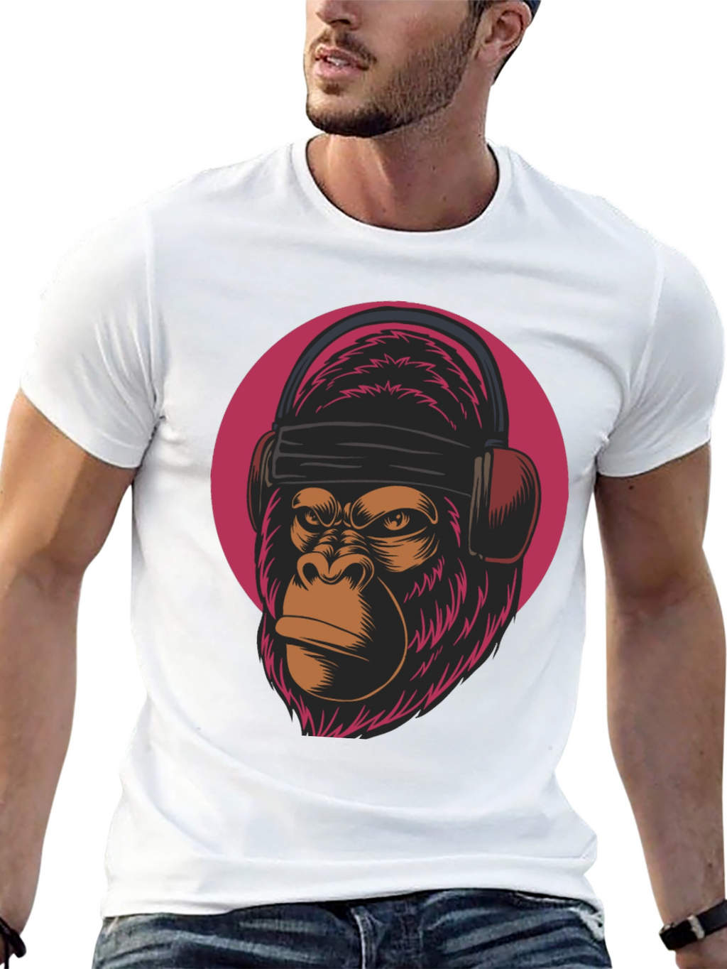DJ Gorilla Graphic Tee - Cool Animal T-Shirt