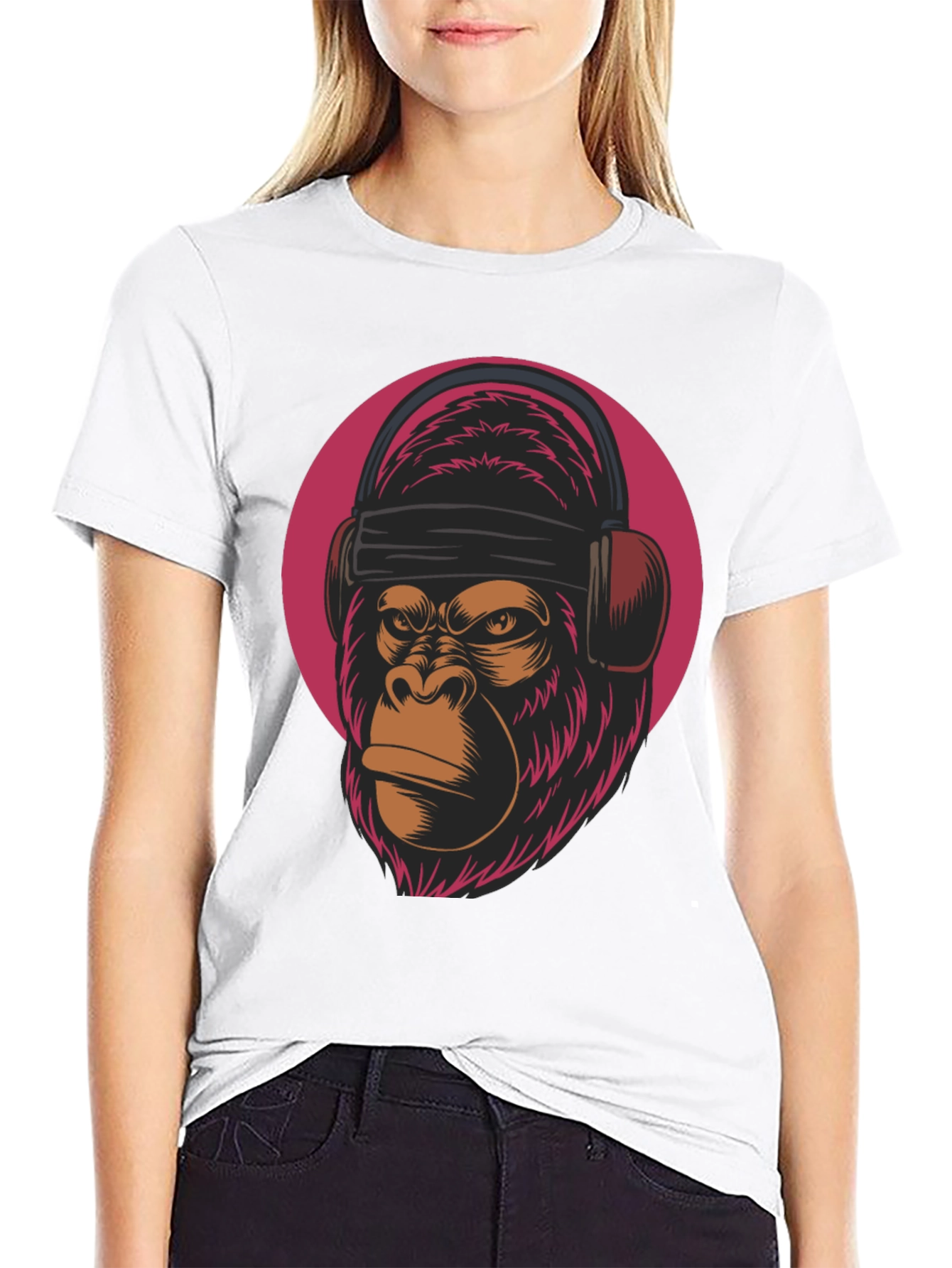 DJ Gorilla Graphic Tee - Cool Animal T-Shirt