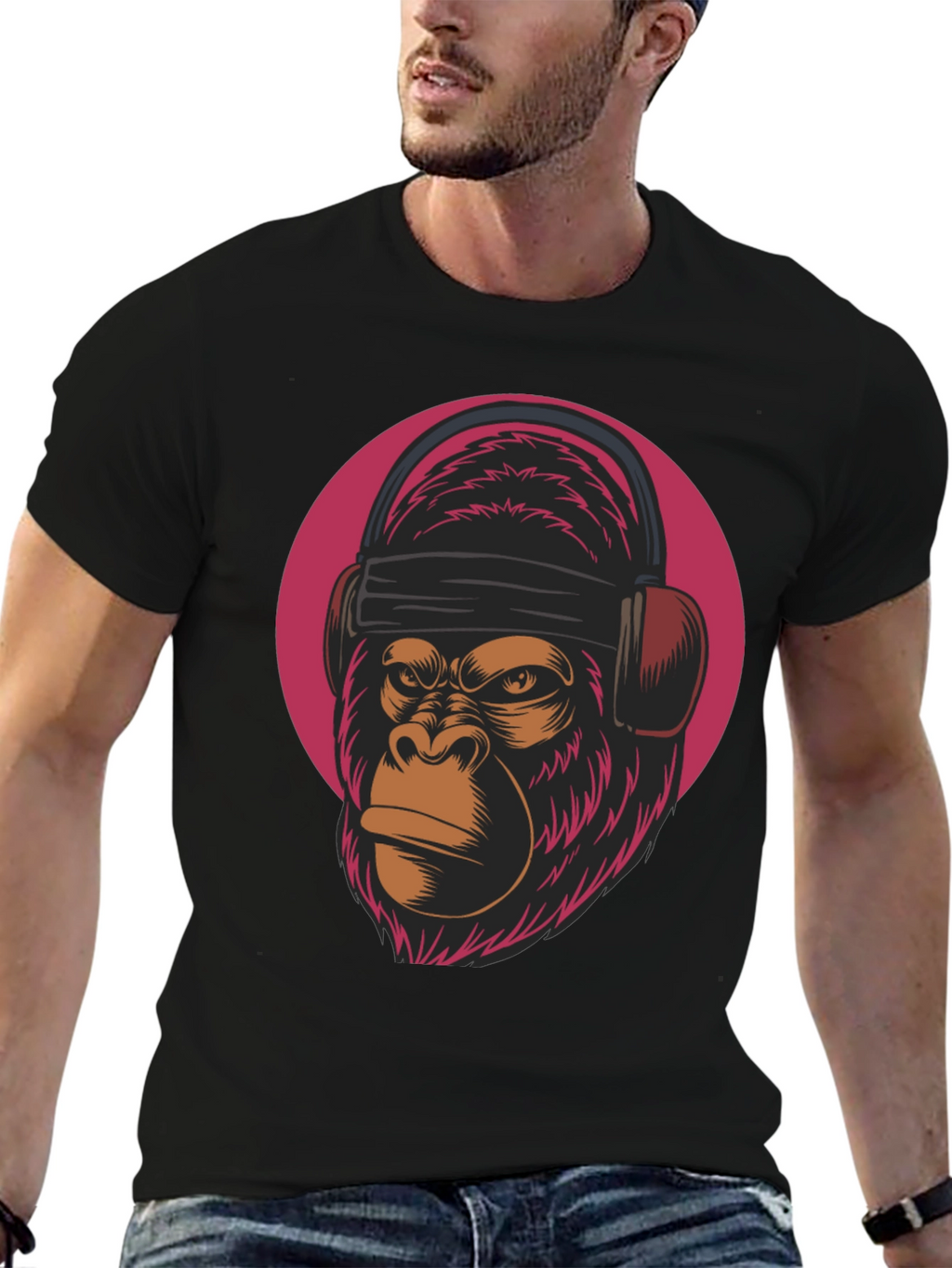DJ Gorilla Graphic Tee - Cool Animal T-Shirt