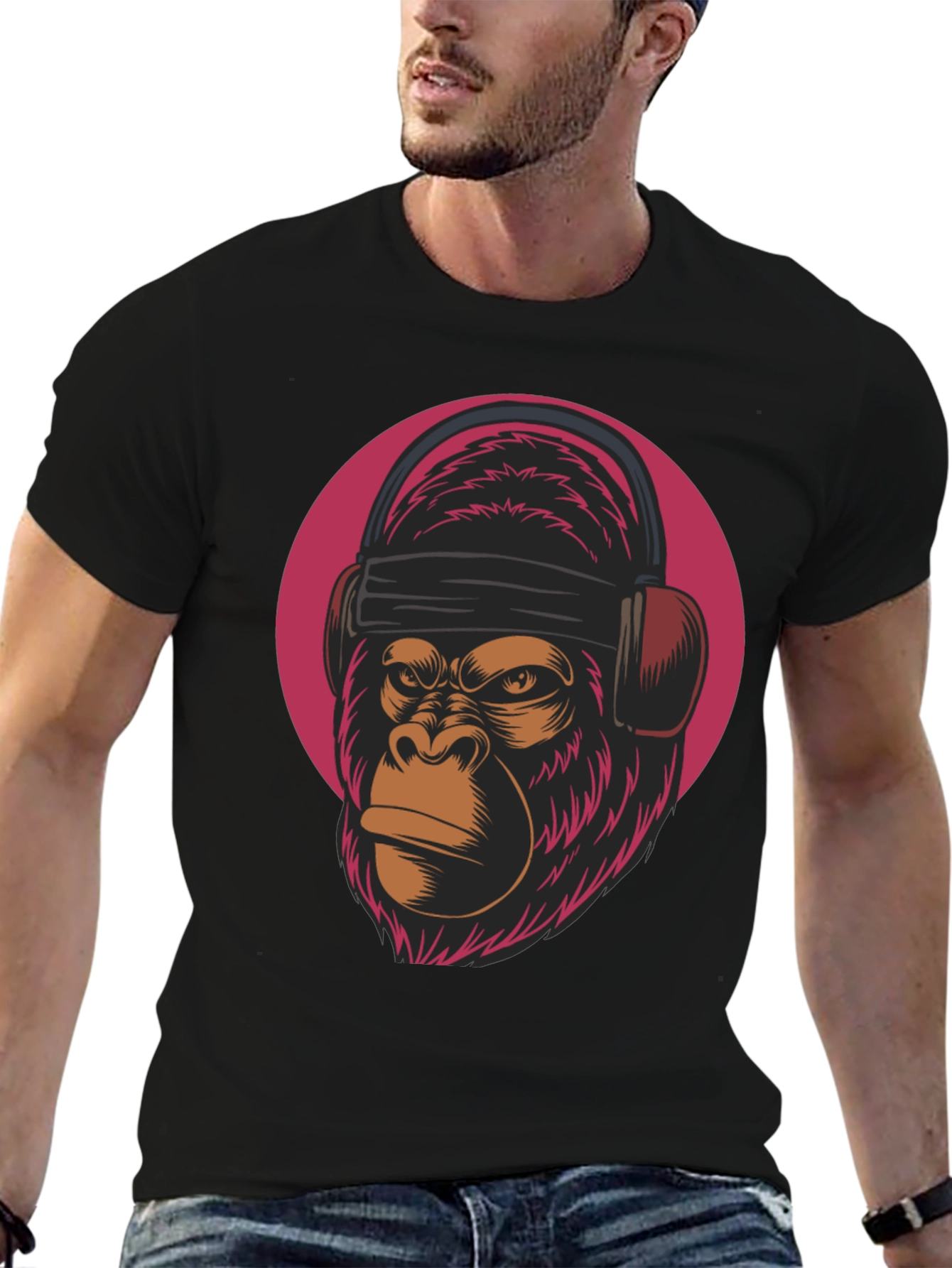 DJ Gorilla Graphic Tee - Cool Animal T-Shirt