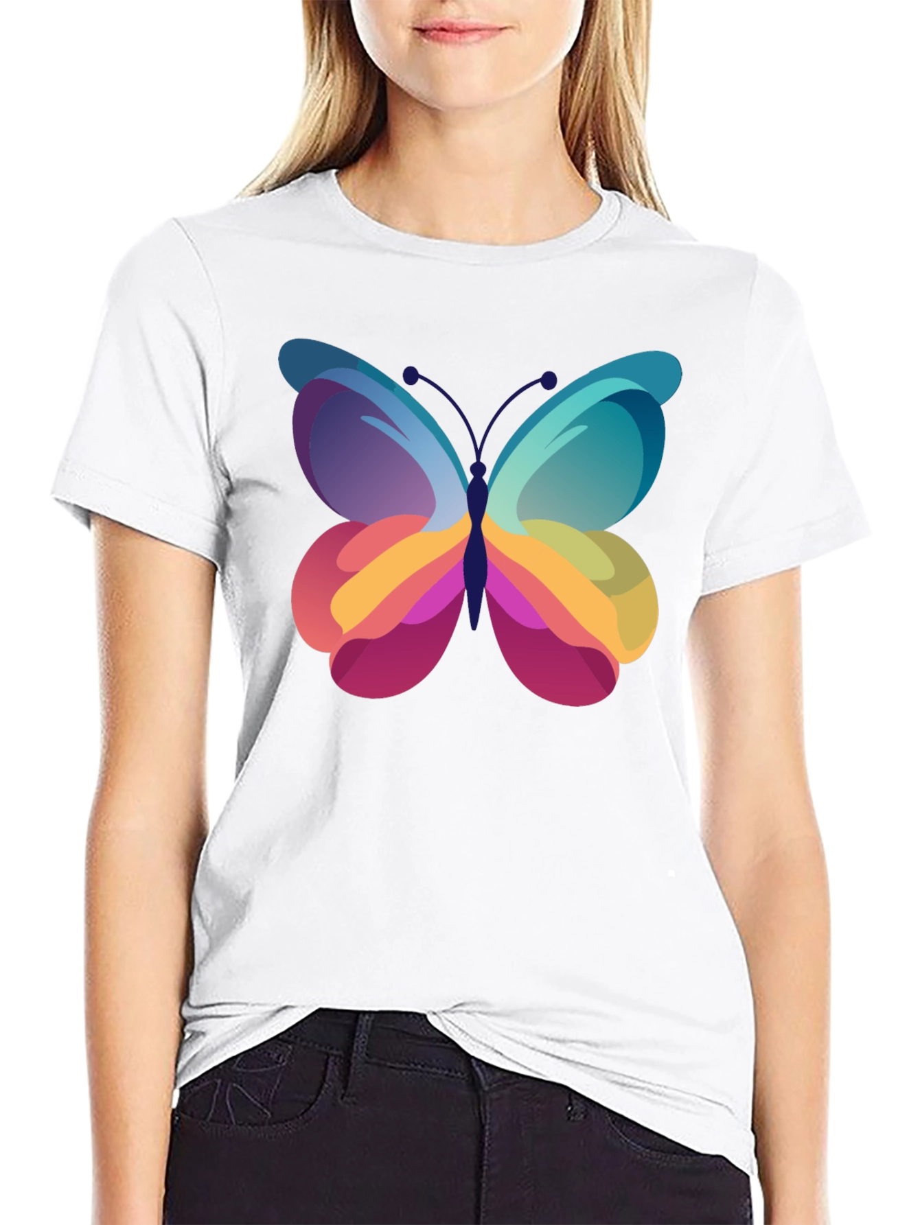 Butterfly Graphic Print T-Shirt
