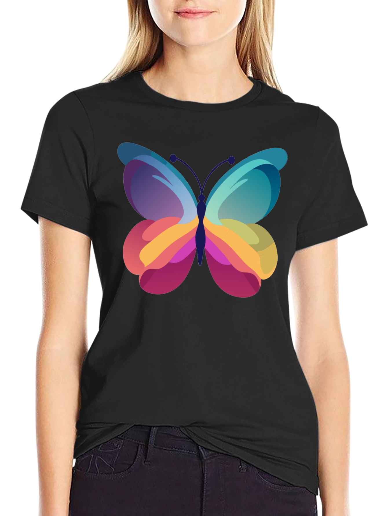 Butterfly Graphic Print T-Shirt