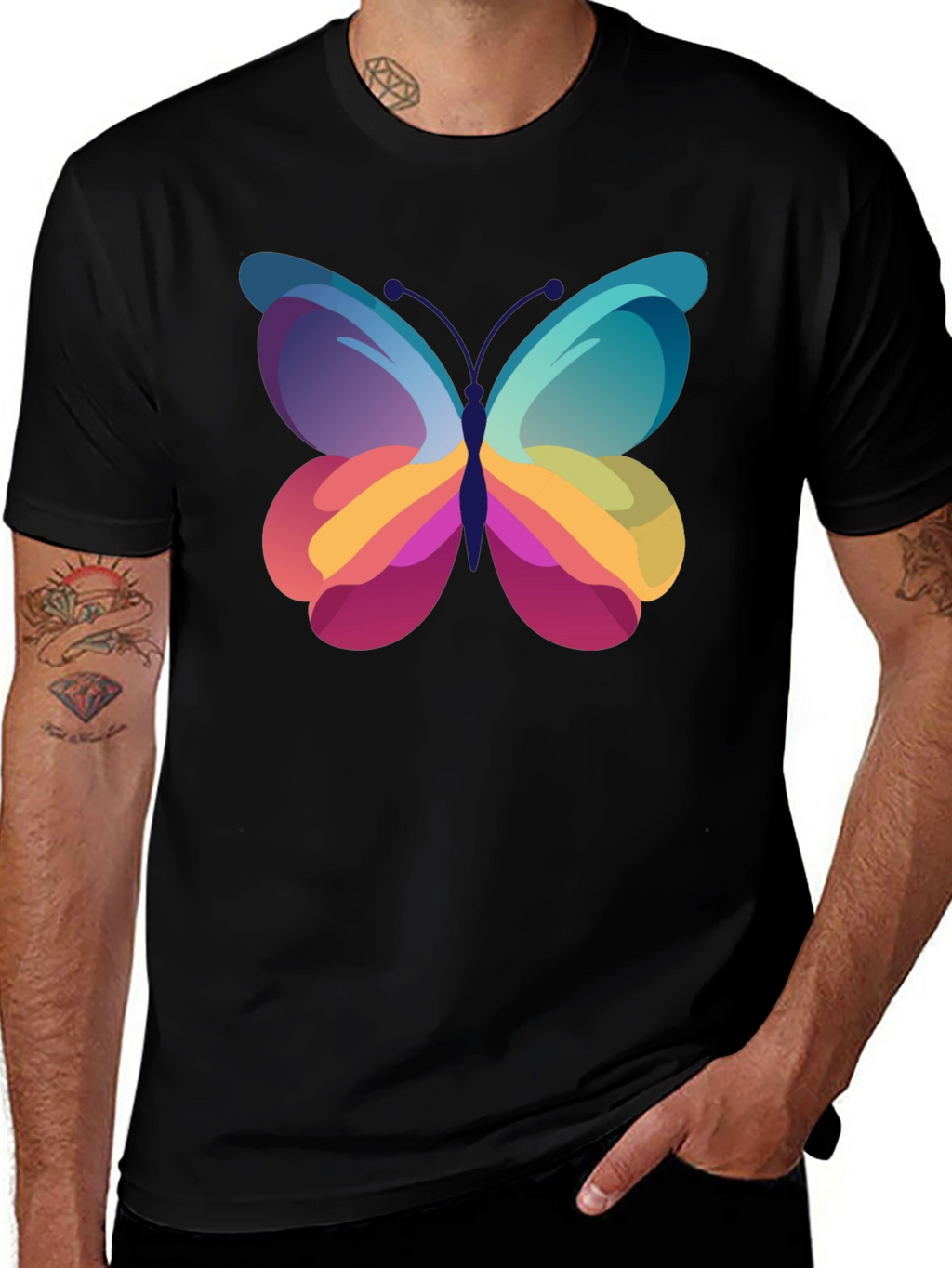 Butterfly Graphic Print T-Shirt
