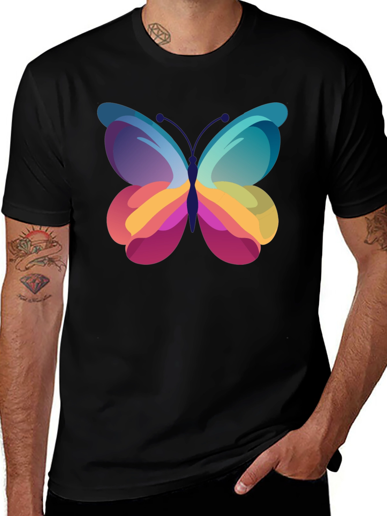 Butterfly Graphic Print T-Shirt