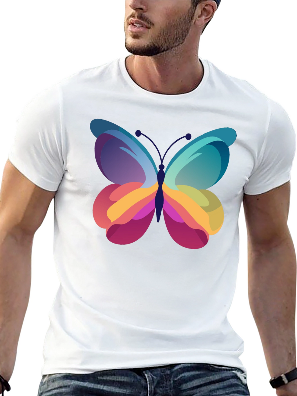 Butterfly Graphic Print T-Shirt