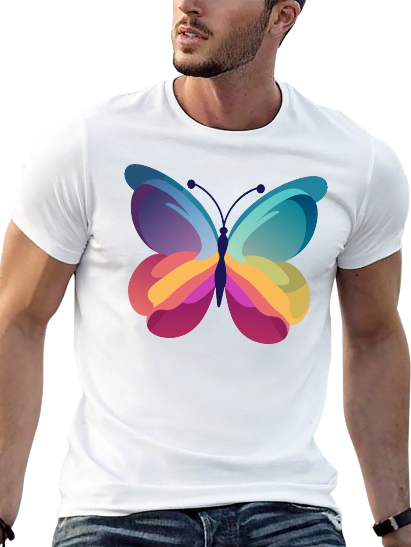 Butterfly Graphic Print T-Shirt