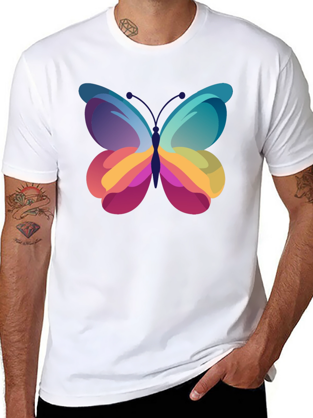 Butterfly Graphic Print T-Shirt