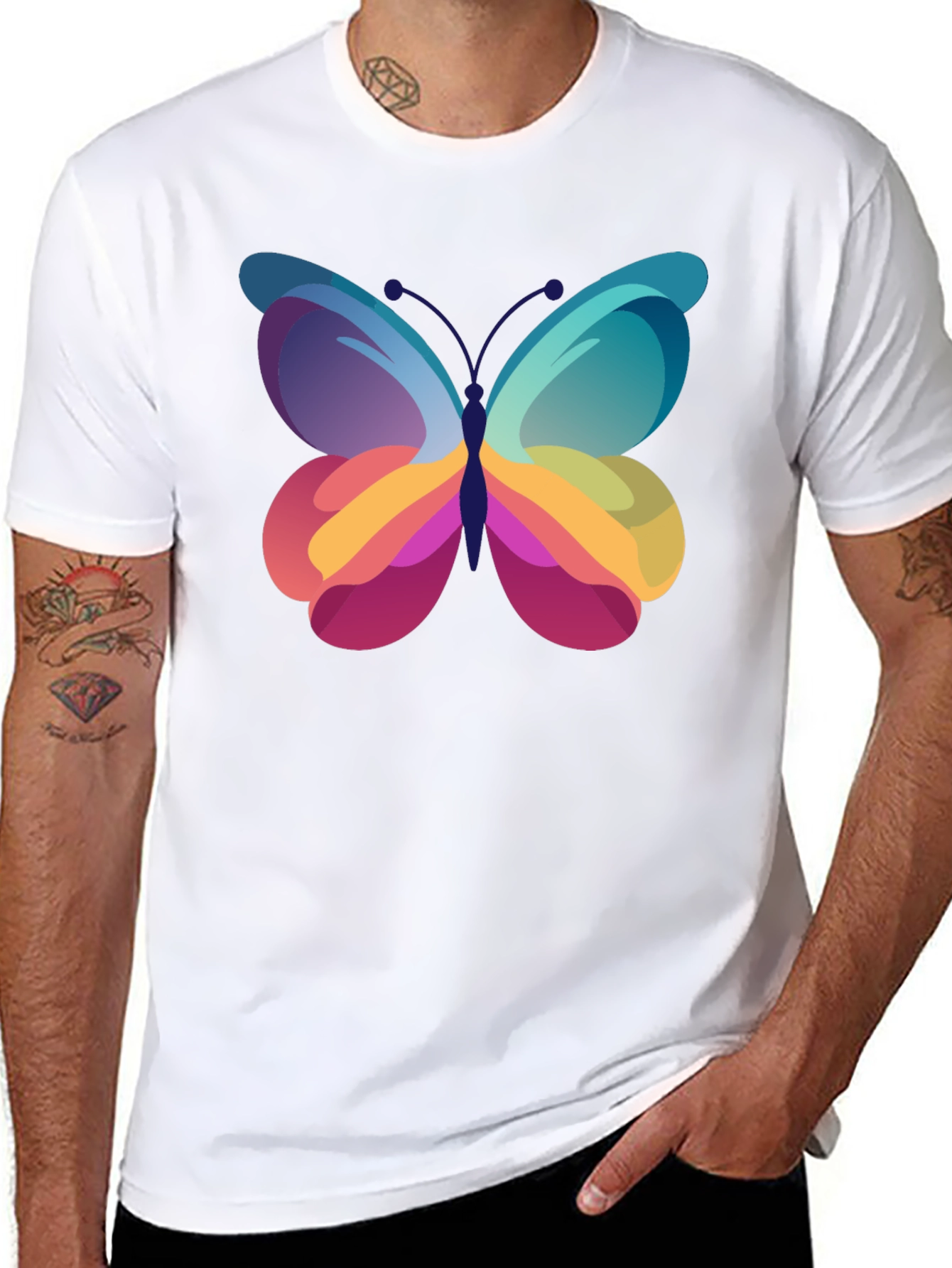 Butterfly Graphic Print T-Shirt