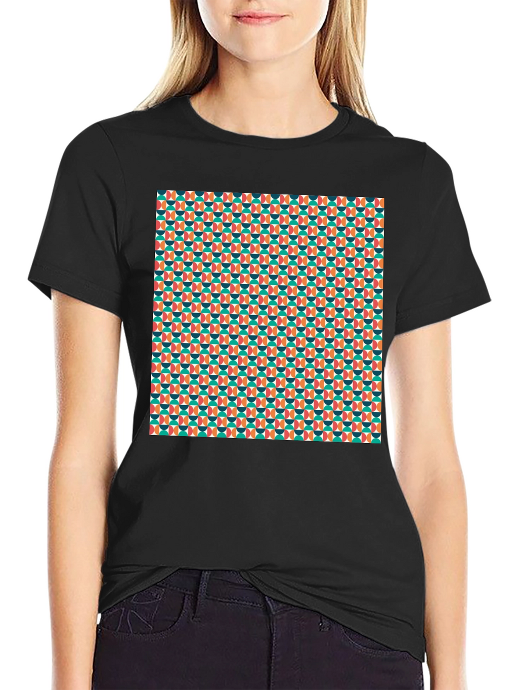 Retro Geometric Pattern T-Shirt