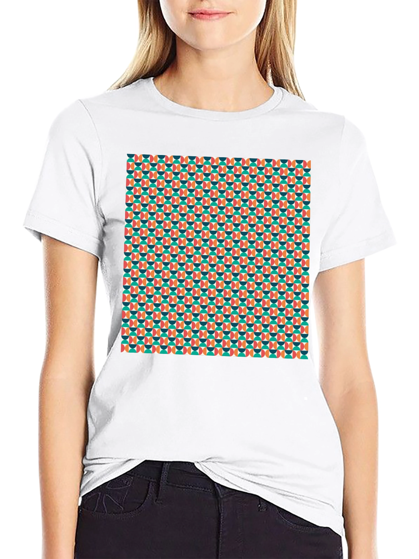 Retro Geometric Pattern T-Shirt