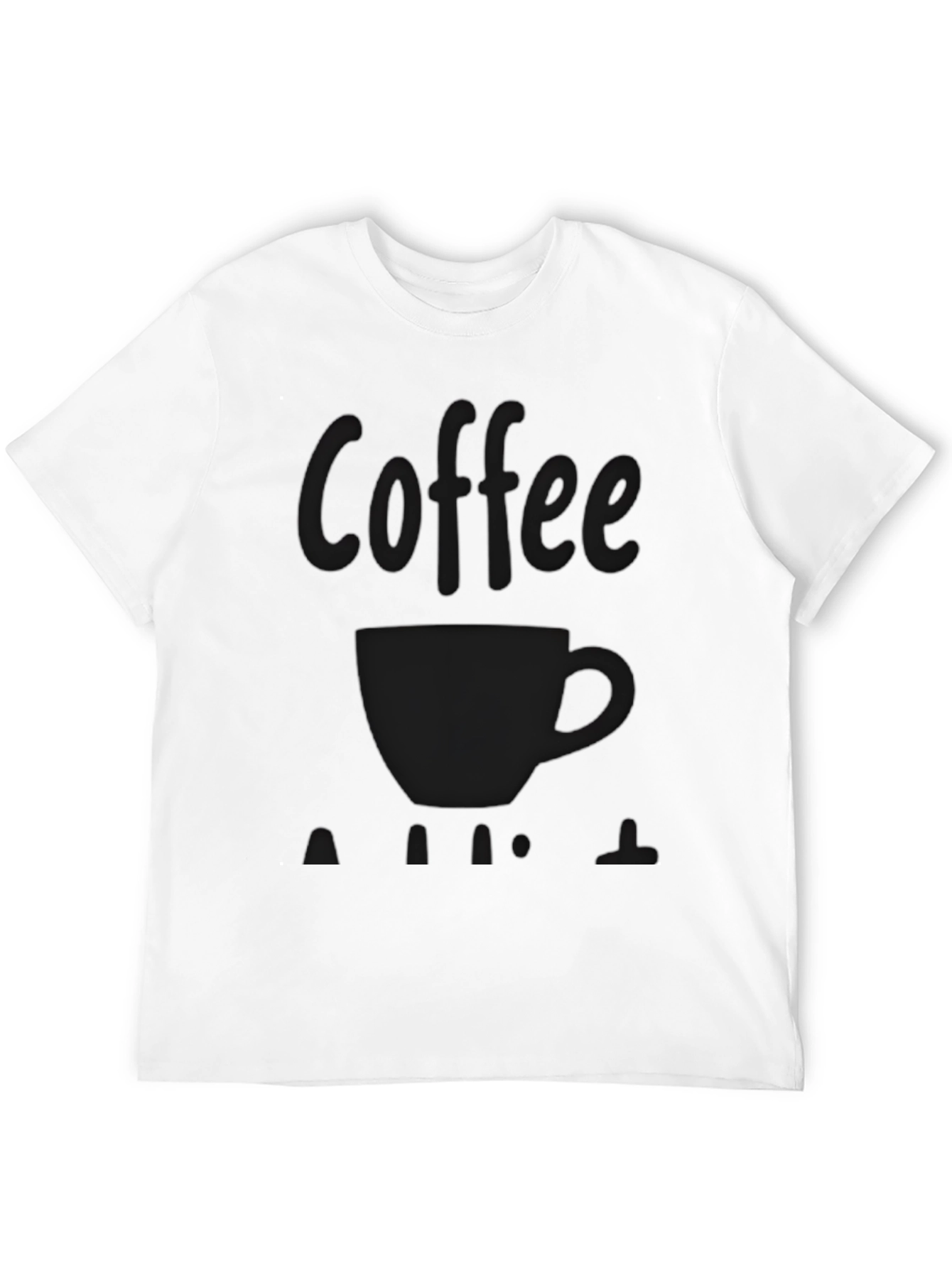 Coffee Cup Graphic T-Shirt - Solid Black Tee