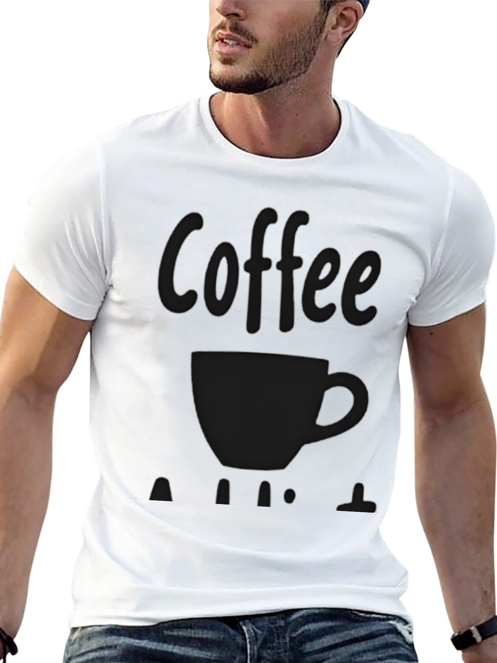 Coffee Cup Graphic T-Shirt - Solid Black Tee