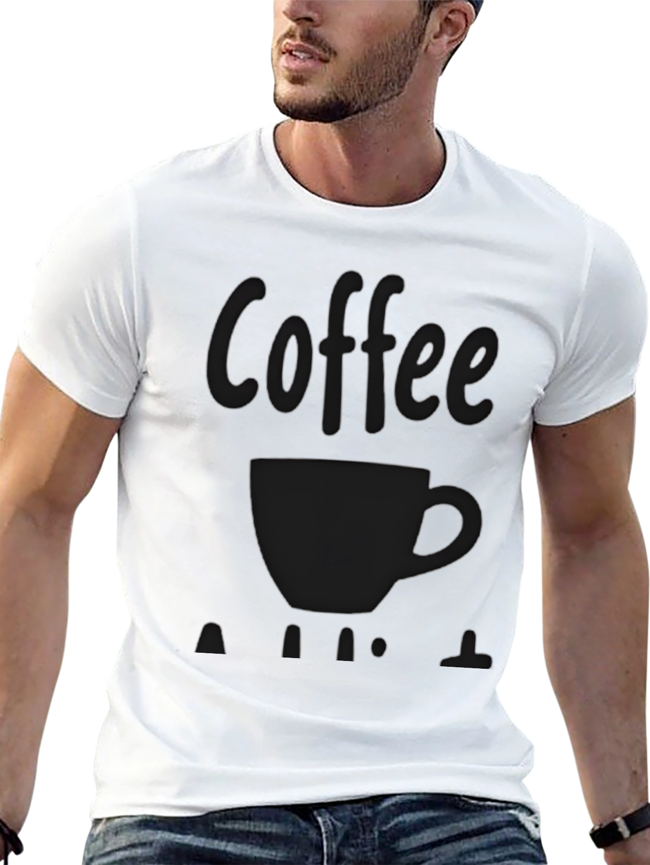 Coffee Cup Graphic T-Shirt - Solid Black Tee