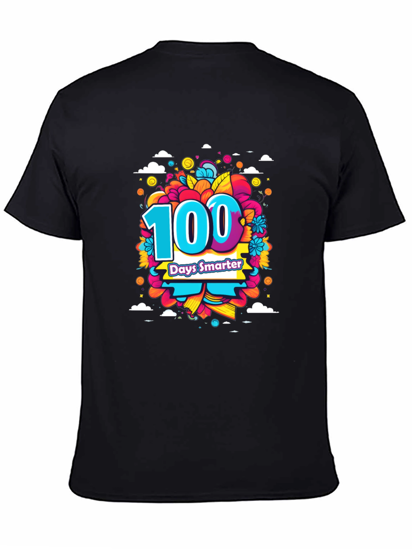 100 Days Smarter T-Shirt - Colorful Student Celebration Tee