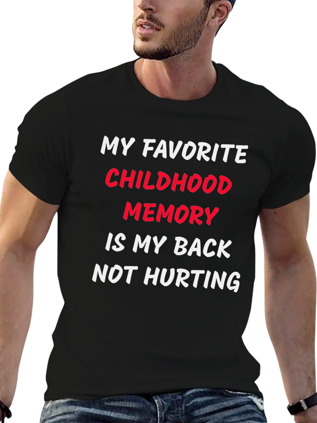 Funny Back Pain Childhood Memory T-Shirt