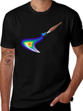 Rainbow Paintbrush Graphic Tee