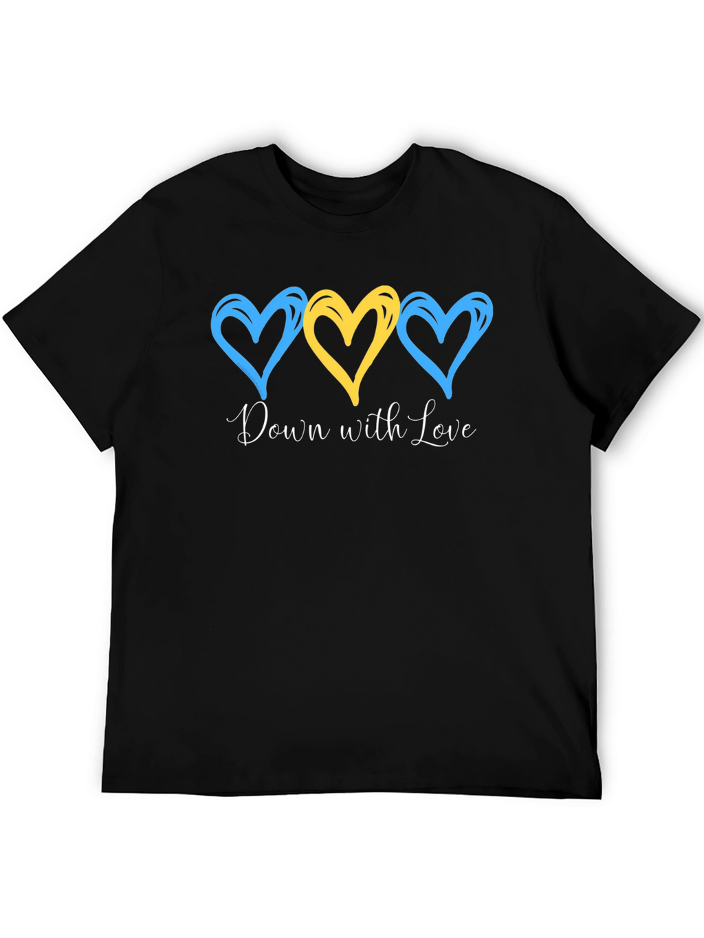 Down with Love Ukraine Heart T-Shirt