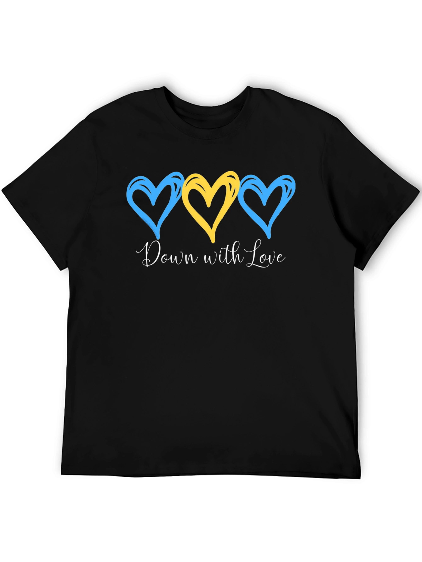 Down with Love Ukraine Heart T-Shirt